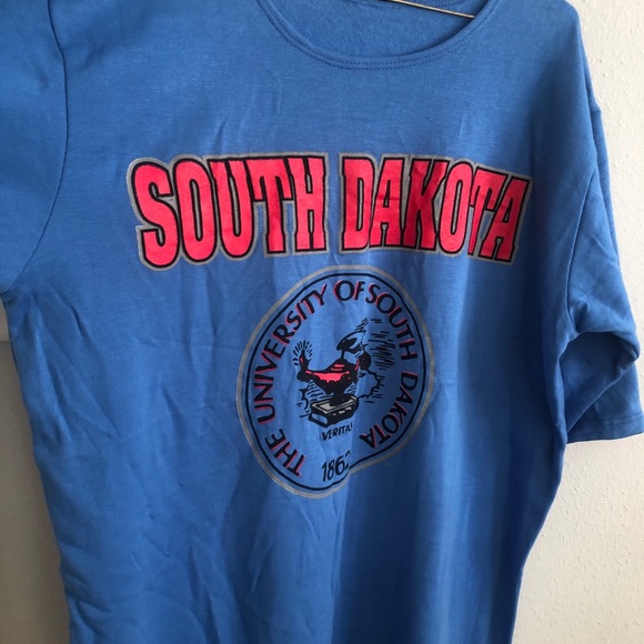 Vintage University of South Dakota Oversized Sweatshirt Tee NWT - Picture 2 of 5